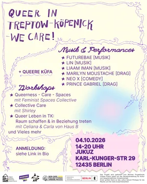 Illustration des Queer in Treptow Köpenick- We care!